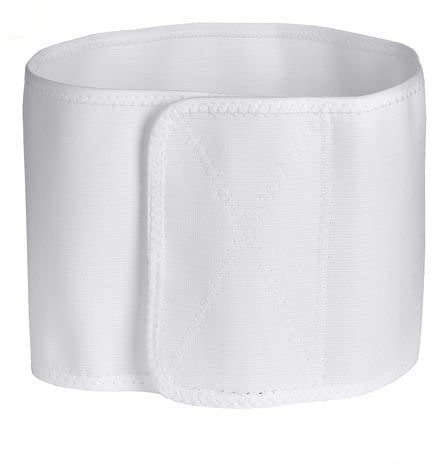 RCAI Pediatric Abdominal Binder Deluxe | Umbilical Hernia Belt, Post-op, Low Tone Muscle Support, Single Panel Abdominal Brace, 7” Tall Fits Infant Waists 13-16, White, Made in USA…