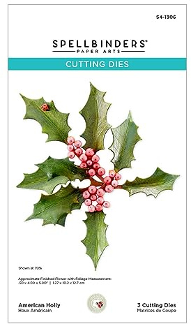 Spellbinders S4-1306 American Holly Etched Dies from The Snow Garden Collection by Susan Tierney-Cockburn