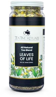 Tea Time Rituals - Leaves of Life - All Natural Loose Leaf Herbal Tea Blend (Life Everlasting Flowers, Cinnamon Chips, Peppermint Leaves, Licorice Roots, Fenugreek Seeds, Mullein Leaves, and more)