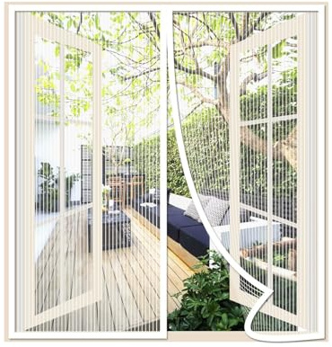 Risareyi Zanzariera Magnetica Finestra 120x140cm, Bianco Rete Fine