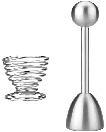 Coupe-œUf Outil D'Oeuf en Acier Inoxydable, Séparateur de Coquille D'Oeuf avec Coquetiers oeuf, Coupe-Coquille pour Oeufs Durs et Mous, pour Couper les œUfs à La Coque - Outil de Cuisine