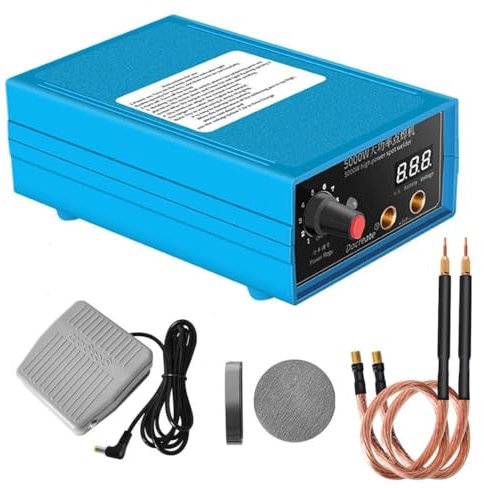 5000W Battery Spot Welder, Adjustable Spot Welding Machine, for 18650 Battery Pack, Portable Handheld Welder, with Spot Welding Pen and Nickel Strip