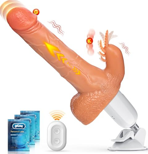 Dildo Sex Spielzeug für Die Frau Sexmaschine - Dildos mit Stoßfunktion Diloschwanz für Frauen Paare, ORSLUM Sex Toys Fickmaschine, Vibratorensets für Männer Anal & G Punkt Vibrator mit Fernbedienung