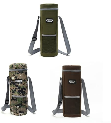 Bolsa térmica aislada, bolsa térmica para senderismo, camping, botella de agua, bolsa térmica aislada con correa de hombro para camping y picnic (1.5 L, gris)