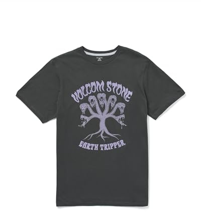 Volcom Feeding Tree Short Sleeved T-Shirt - Stealth (UK, Alpha, L, Regular, Regular, Stealth)