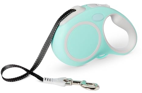 Amazon Basics Retractable Dog Leash, Reflective with Ergonomic Handle, Large