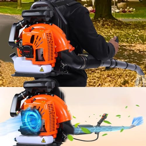 Soplador de hojas inalámbrico a gasolina para jardín, soplador de hojas a gasolina de 2 tiempos con mochila, soplador de nieve a gasolina para jardín con mochila, soplador de hojas inalámbrico con m