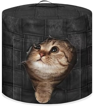 JHQFWMKJ 3D Cute Cat Print Pressure Cooker Cover Dust Covers Large Air Fryer Cover Pressure Cooker Accessories Household Appliance Dust Covers for Kitchen Home Women -M