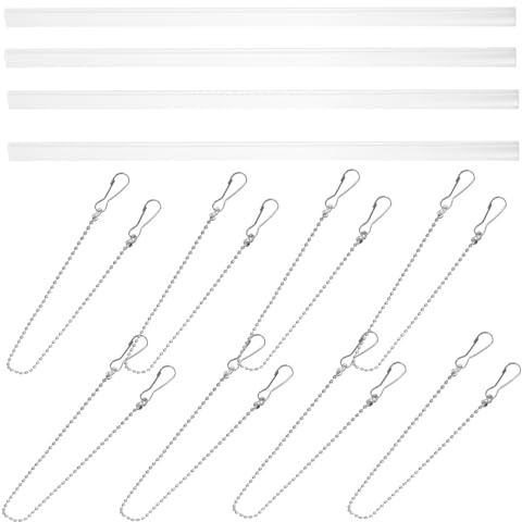 SHERCHPRY Supporto per Striscia di Poster 4 Pezzi 0,4 M Binario a Scorrimento in Plastica e Clip per Ganci, Cornice per Appendere Poster per Negozi, Ufficio e Spazi Pubblici
