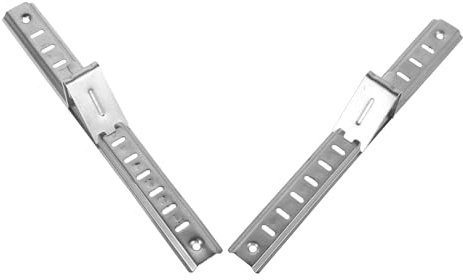 IMIKEYA 2 Pezzi Staffa per Mensola del Frigorifero in Acciaio Inox 20 Cm con Clip per Griglie del Congelatore e Supporto Regolabile, Accessori per Frigorifero per Ripiani Versatili