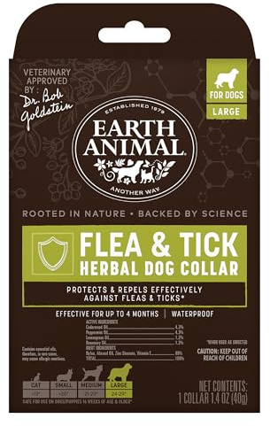 Earth Animal Apothecary Flea & Tick - 1 Herbal Collar for Large Dogs
