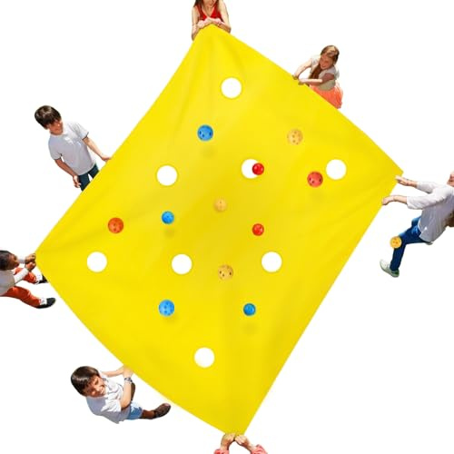 Sonyabecca Hole Tarp Team Building Exercise Activities Games Teamwork Group Learning Fun Playing Yellow,98''Lx71''W