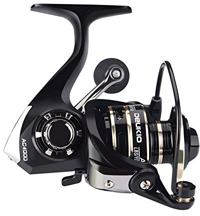 Eachbid Carretes de Spincasting,Carretes de Pesca Giratorios, Carrete de Pesca 5.2: 1 Relación de Engranaje Ultraligero Agua Dulce y Salada - Suave y Potente (AC4000)