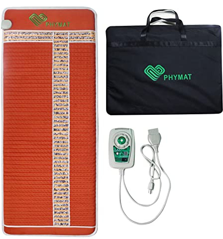 PHYMAT Far Infrared Heating Pad - Amethyst Heating Pad - Infrared Bio Mats - Full Body Heating Mat for Back - Adjustable Temp Settings,Overheat Protection(67x27inch)
