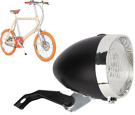 Lumière Avant de Vélo Rétro Phare Avant de Vélo Rétro 3 LED Lumière de Nuit pour Avertissement de Sécurité Vintage Décoration de Vélo