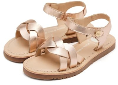 GIOSEPPO Sandali in pelle intrecciata Rowley, oro rosa, 33 EU