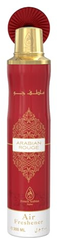 Arabian Rouge Air Freshener 300ml by French Arabian Perfume – Violet, Laotian Oud, Rose, Vanilla & Amber – Long Lasting Arabic Room Spray – CFC Free – Made in UAE