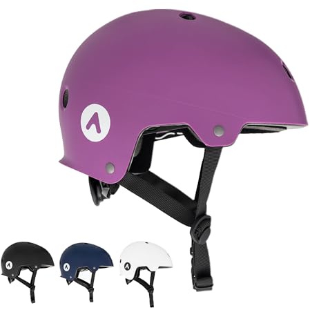 ATTABO Genes : Protection de tête de Skate sûre et légère pour vélo et VTT Taille L pour Homme et Femme avec ABS et EPS