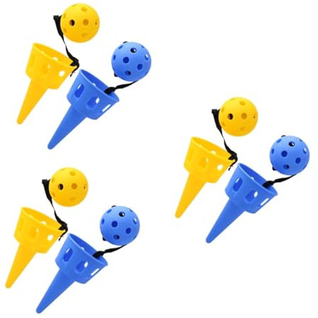 KOMBIUDA 6 Sets Catch Game Toys for outside Playground Equipment for Schools Lawn Outdoor Toys Kickball Catcher Scoop Toy Sports Outdoor Games Scoop Ball Blue