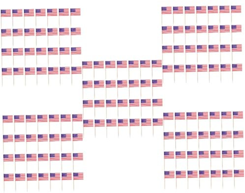 ANDRESLAD 1000stücke Zahnstocher-flaggen Dekorative Cupcake-accessoires Mit Klassischen Länderflaggen Für Geburtstagsfeiern Und Feste Essbare Torten-dekorationen Für Fröhliches Party-