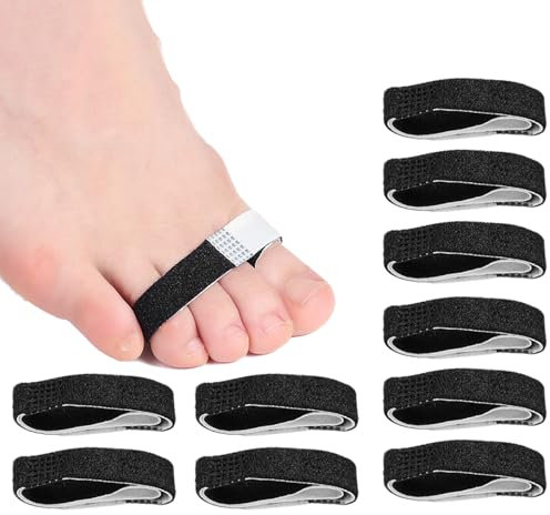 10 Stück Fingerschiene für Finger und Zehen,Verstellbare Fingerbandage mit Klettverschluss,Finger Tape orthetische Schiene für Mittelfinger,Ringfinger,Schnappfinger,Fingerschutz,Gegen Fingers Knibbeln