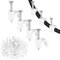 Andibro 100 abrazaderas de cable con soporte para cables de pared, 8 mm, color blanco (8 mm)