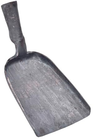 WESIEVYA Pala Per Stufa in Acciaio Pala Per Cenere Manico Corto Per Pulizia Cenere E Movimentazione Legno