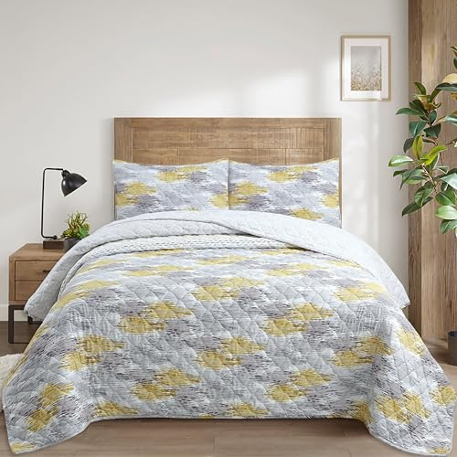 Colcha Boutí Cama 135 (235x270) Estampada – Cubrecama Ligero y Transpirable para Verano y Entretiempo – Algodón y Poliéster – Incluye 2 Fundas Almohada (50x70) – Acabado Punta Redonda (Bolonia)