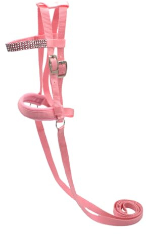 PFIFF 103126 Trensenzaum „Lotty“ für Spiel- & Holzpferde, Spieltrense, Trense für Spielpferd, Einheitsgröße, Rose