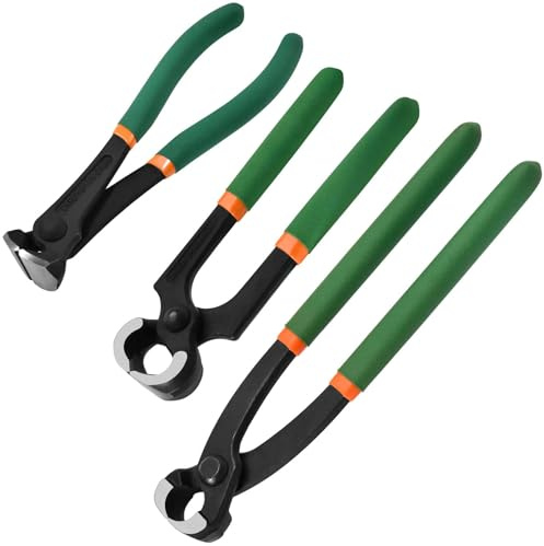 LEONTOOL - Lot de 3 Outils en Acier Extrait-Clous et Coupe-Boulon 6 Pouces avec Pince à Collier 9 Pouces pour Arrachage et Découpe