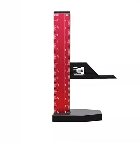 Toplionace Universell Höjdmätare i Aluminium - Mätning med Dubbla Skalor, Höjd- och Djupmätare för Träbearbetning, Trimmer och Justering Av Fräsbord