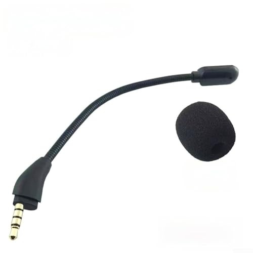 NEIQIUWING mikrofon reservdel för 3 spelheadset brusreducering flexibel arm och svart 12 cm