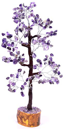 Crocon® Amethyst Crystal Tree of Life Purple Gemstone Chakra Healing Crystals Tree for Home Decor Spiritual Room Decor Present Birthday Gift for Women & gifts for Mum House warming Present Good Luck