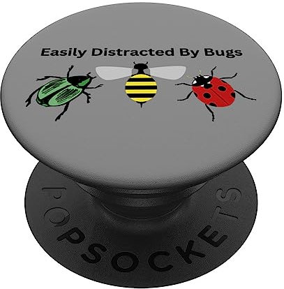 Funny Easily Distracted By Bugs Insects Exterminators PopSockets Swappable PopGrip