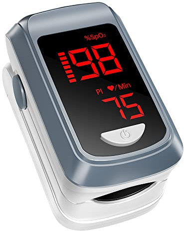 Oxygen Monitor Finger Adults, HOLFENRY Heart Rate Monitor CE Certified- Fingertip Pulse Oximeter/Oxygen Saturation Monitor/SATS Monitor SpO2 for Age 12+
