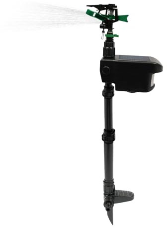 Water Jet Animal Repellent, Solar Water Sprinkler Adjustable Animal Repeller, Repelling Dogs Cats Marten Raccoons Wild Animals, for Gardens,Orcandscaped Areas,Lawns