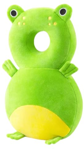 Baby Head Protection Backpack - Soft & Comfortable, Cute Cartoon Design (Q77-Frogs)