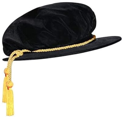 Generico Cappello Laurea Costume Tocco Dottorato Phd per Adulti Universitario Uomo Donna Regalo Gadget Laurea Carnevale Natale Halloween Cosplay