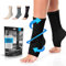 POWERLIX Ankle Support Brace 2 Pack, Ankle Brace for Men/Women/Kids, Support for Ligament Damage, Sports Protect, Injury Recovery, Plantar Fasciitis Foot Socks with Arch Support, Blue, XL