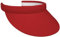 Lipodo Damen Visor - Sport Cap mit Schirm in One Size (54-60 cm) - unifarbene Sonnenblende aus 100% Baumwolle mit Frotteeband - Sonnencap Frauen Golf, Tennis oder Freizeit - Sommer rot One Size