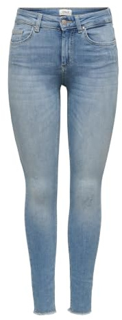 ONLY Femme Onlblush Mid Ak Rw Dnm Rea1467 Noos Jean Skinny, Light Blue Denim, L EU