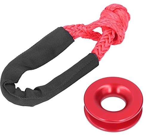 Fydun Soft Shackle Synthetic Rope Recovery Ring Kit Red
