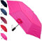 COLLAR AND CUFFS LONDON 80KPH Parapluie Pliant Solide Femme Homme Compact - Resistant au Vent Automatique - Robuste - Cadre Renforcé Avec Fibre de Verre - Toile Aérée Petit Pliable - Rose Vif