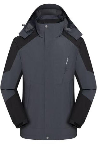 Jywmsc Chaqueta Impermeable para Exteriores para Hombre, Chaqueta Impermeable para Senderismo, Chaqueta con Capucha para Pesca, Viajes, Cortavientos al Aire Libre
