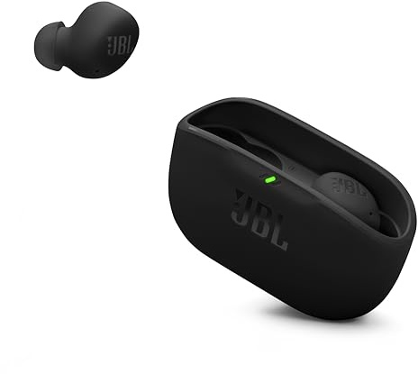 JBL Vibe Buds 2 - True Wireless Noise Cancelling Earbuds with JBL Pure Bass Sound & Smart Ambient technology, 4mics for crisp, clear calls, up to 40Hrs of Playback, IP54 Dust & Water resistant (Black)