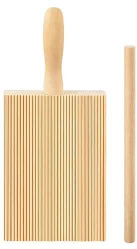 APOMOONS Tablero de Gnocchi y Macarrones, tabla de madera para pasta, accesorios de madera de haya, set de herramientas para pasta