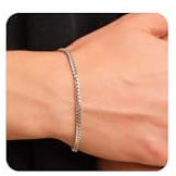 Esrael Silber Armband Herren 925 3mm Armbänder für Herren Jungs Mens Bracelet Kubanische Silber Armband Männer Schmuck Geschenke