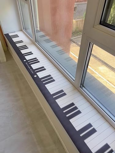 HDYZJQ Tapis pour Fenêtres Tapis De Fenêtre Étroit Antidérapant, Protection De Rebord De Fenêtre pour Plantes/évier/fête, Couverture Décorative pour Balcon Et Maison(20x70cm (8x28))