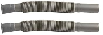 Opatiny Lot de 2 raccords de tuyau de vidange flexibles pour évier en polypropylène PVC, longueur réglable de 31 à 80 cm, pour lavabo de cuisine et salle de bain
