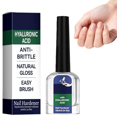 Hyaluronic Acid Nail Care,Nail Hardener Strengthener,Hyaluronsäure Nagelpflege mit Vitamin E und Jojobaöl für Intensive Feuchtigkeitsbehandlung,Repariert Brüchige Nägel Fördert Gesundes Wachstum 10ml